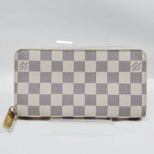 Louis Vuitton LV Long Wallet White Damier Azul 260-081925